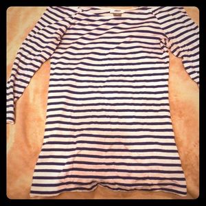 Striped Off-the-shoulder Shirt